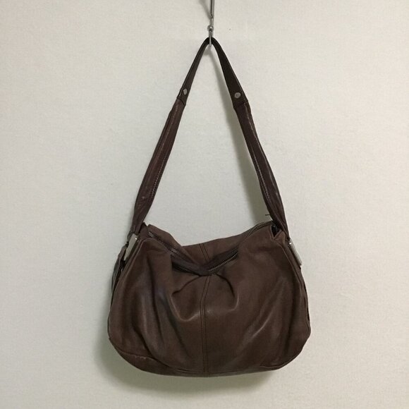B Makowsky Genuine Leather Hobo Bag - Picture 1 of 13